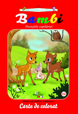 Carte Prescolara, Joc - Bambi - carte de colorat