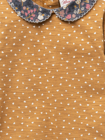 Bluza caramel, cu guleras, din bumbac organic. Marimea 74/80 - People Wear Organic [2]