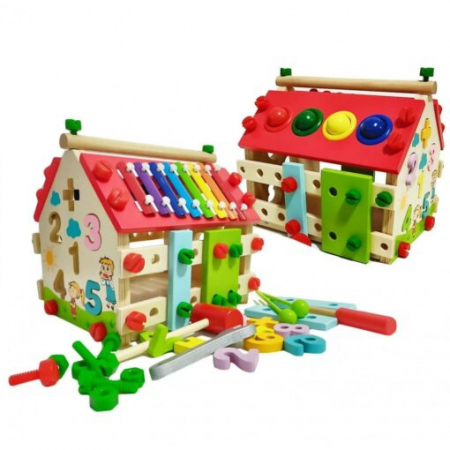 Puzzle - Casa cu Bile si Surub Lemn - Ileana Prodexim