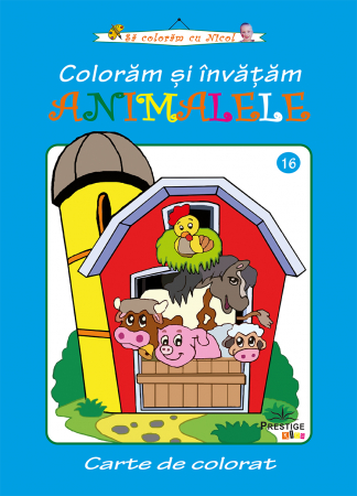 Sa coloram cu Nicol - Coloram si invatam animalele - carte de colorat