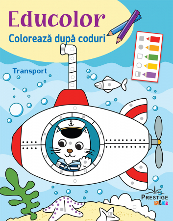Carte Prescolara, Joc - Educolor Coloreaza dupa Coduri: Transport