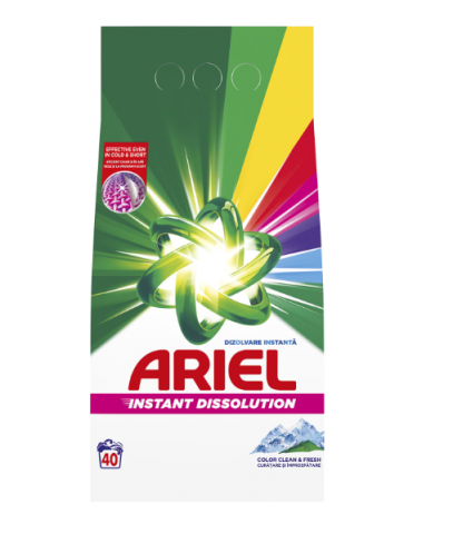Detergenti Pudra - Detergent de rufe pudra Ariel Color, 40 spalari, 3 kg