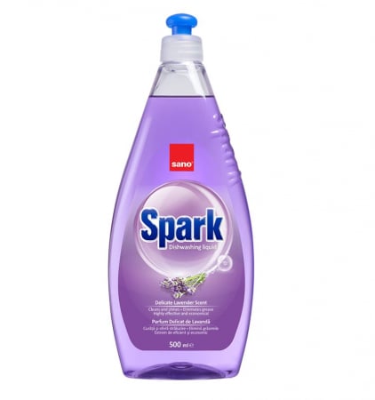 Detergenti Bucatarie si Vase - Detergent de vase Sano Spark Lavanda 500 ml