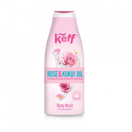 Ingrijire Corp - Gel de dus Keff cu Ulei de Trandafir si Kukui 500ml