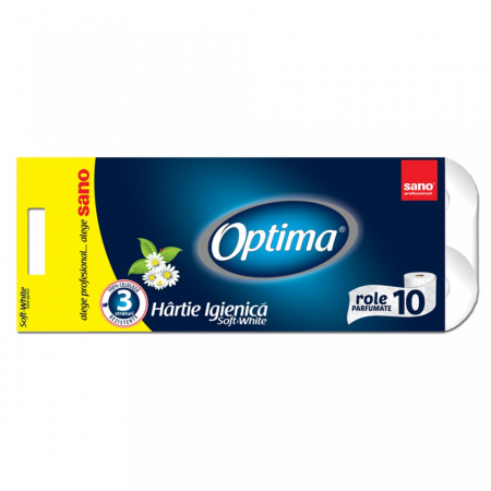 Uz Casnic - Hartie igienica Paper Optima. 3 Straturi. 10 Role - Sano