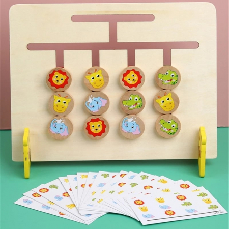Puzzle - Joc 4 in 1. Linie cu Animale - Ileana Prodexim