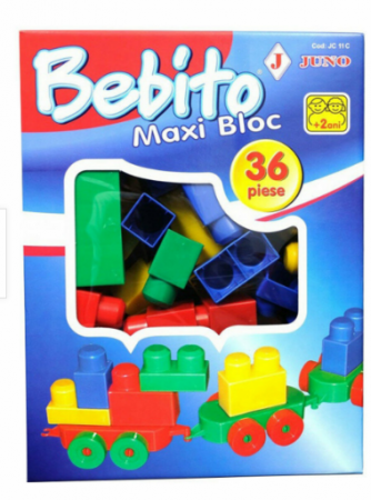 Creativitate si Indemanare - Joc constructie Bebito Maxi Bloc, 36 piese #JC 11 C
