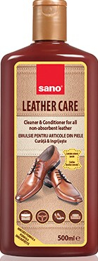 Detergenti Suprafete - Solutie intretinere piele Sano Leather Care 500 ml