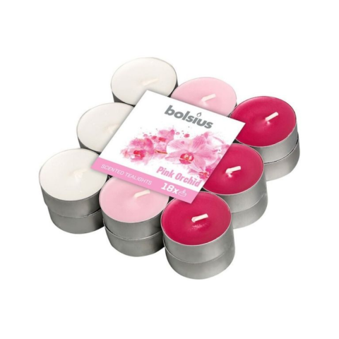 Decoratiuni - Lumanari parfumate, Bolsius, Orhidee, 18 bucati