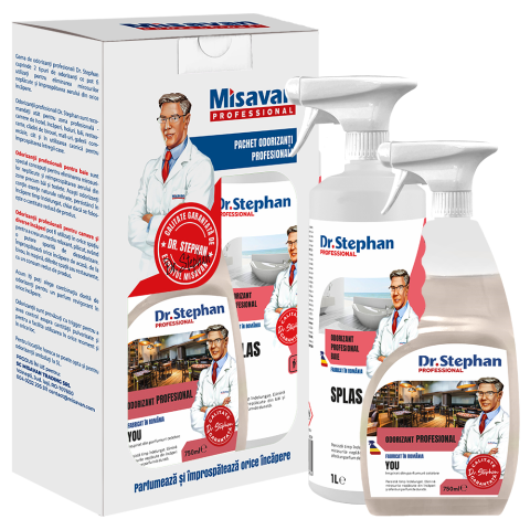Odorizante de Camera - Pachet odorizant baie Dr. Stephan Splas 1l + odorizant camera Dr. Stephan YOU 750 ml