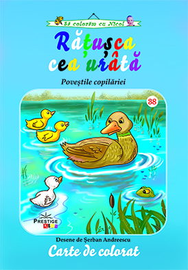 Carti pentru copii - Ratusca cea urata - carte de colorat