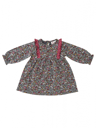 Rochita Scufitei, cu floricele, din bumbac organic - People Wear Organic [1]
