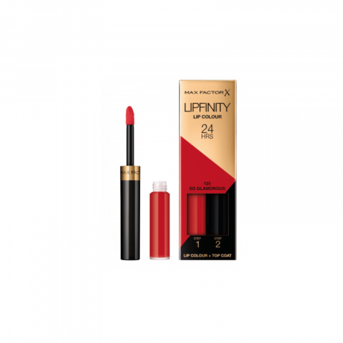 Luciu si balsam de buze - Ruj rezistent la transfer Max Factor Lipfinity Lip Colour 24H, 125 So Glamorous