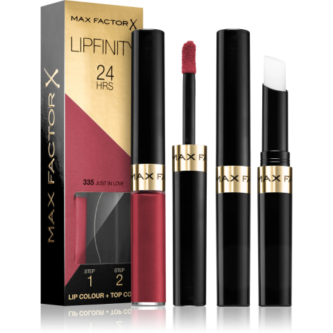 Ruj rezistent la transfer Max Factor Lipfinity Lip Colour 24H, 335 Just In Love, 4,2 g - Max Factor