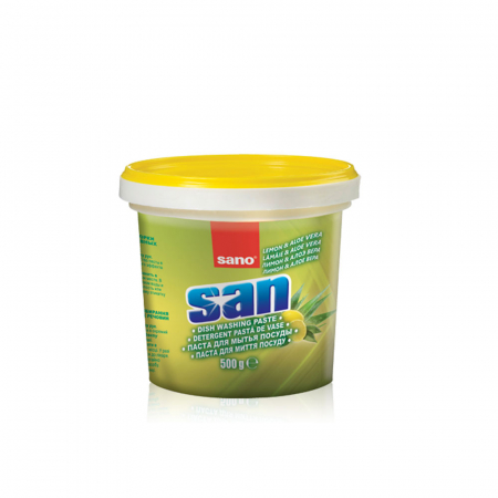 Detergenti Bucatarie si Vase - Detergent Vase Sano San Pasta Lemon Aloe Vera 500g