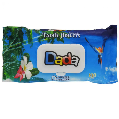 Curatenie & Intretinere - Servetele umede Dada Exotic Flowers pachet, 100 buc