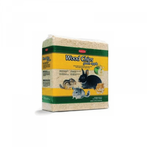 Asternuturi si substraturi - Talas cu mar verde pentru rozatoare Padovan Wood Chips 1 kg