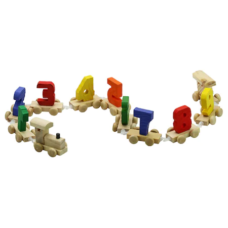 Tren Lemn Cifre - KidsToys [0]
