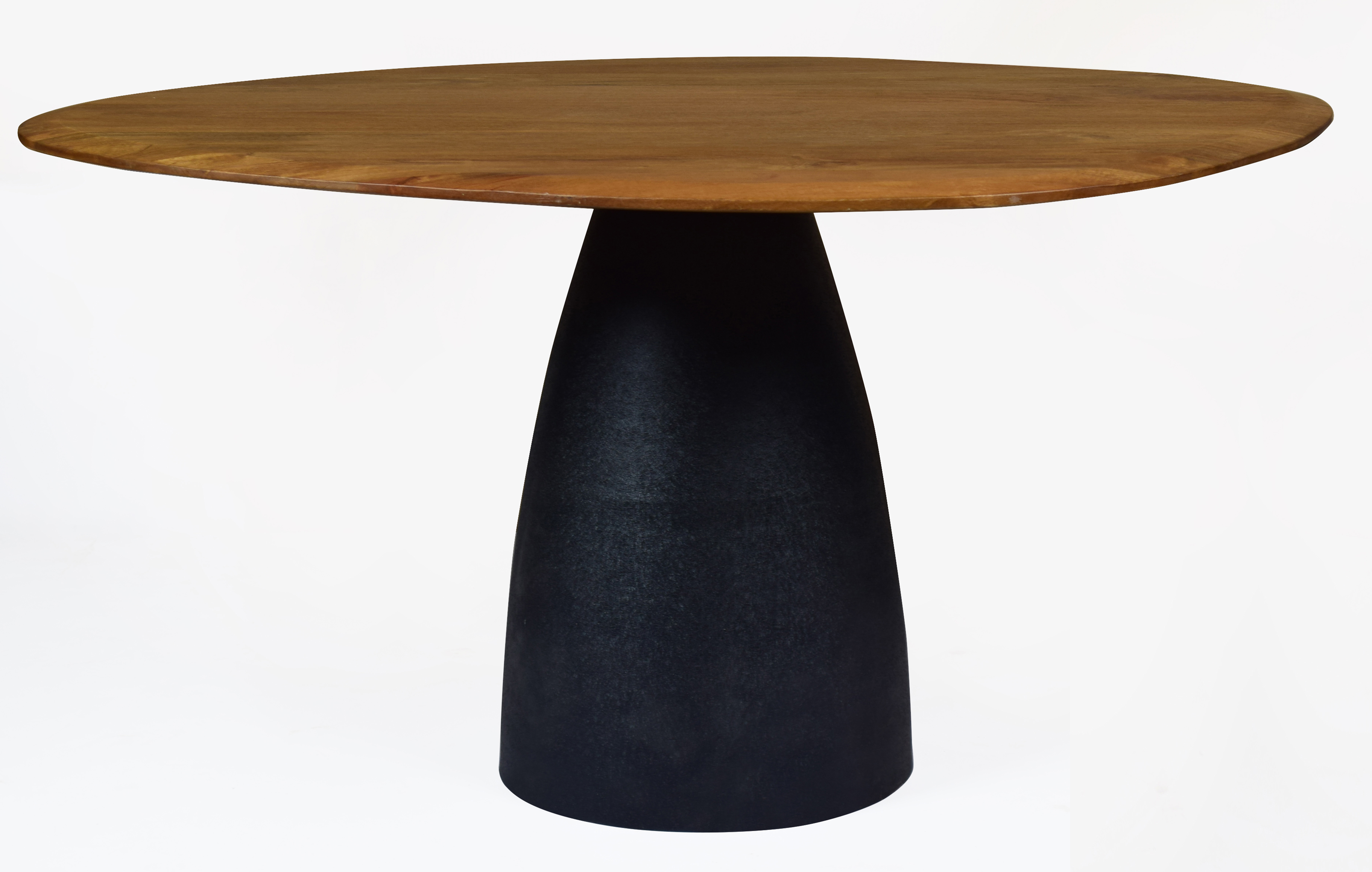 Masa Stanley, Maro/negru, 140 cm, lemn mango/baza metal [2]