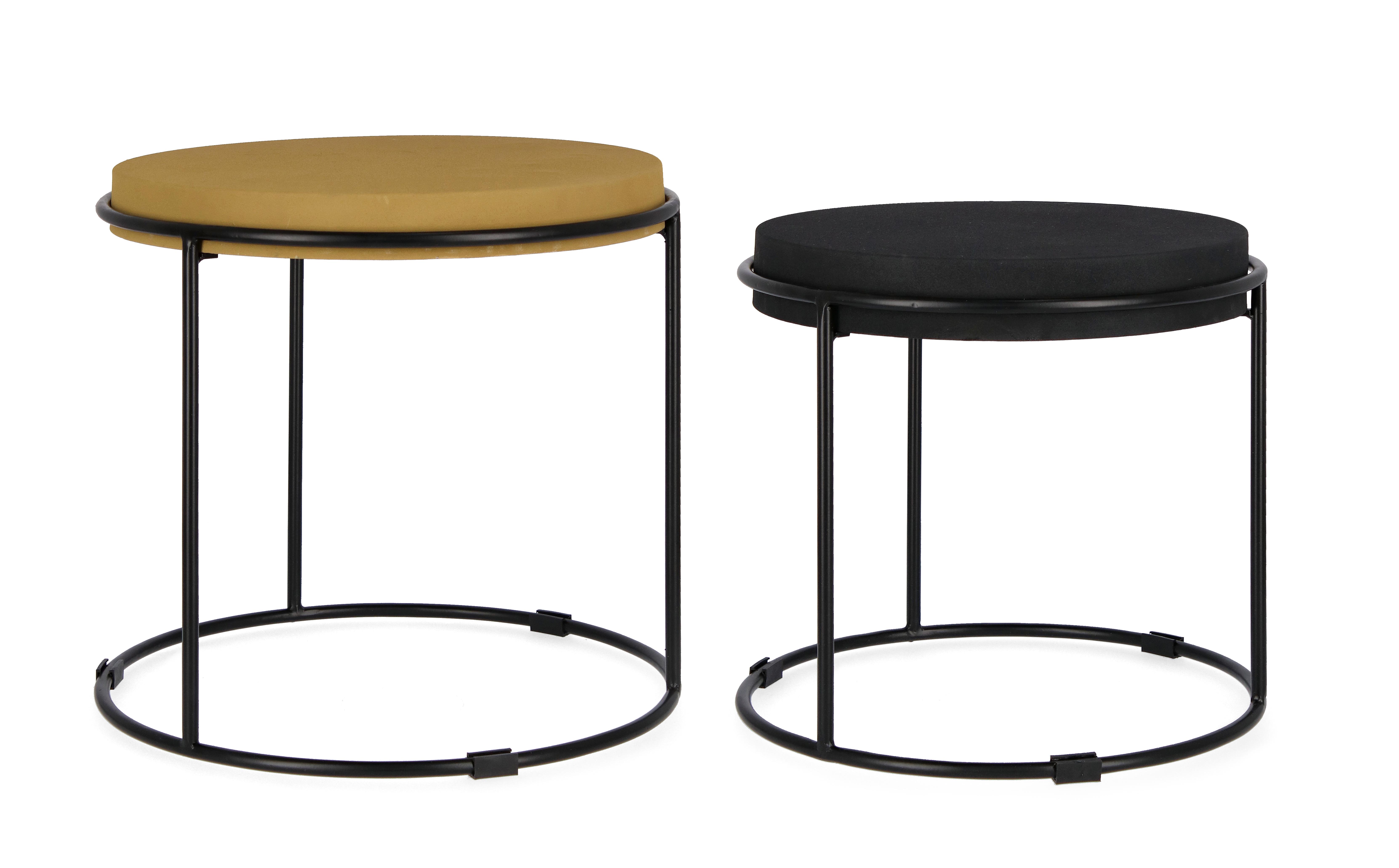 Masuta cafea, Ketaki mustar/negru Set2 [1]