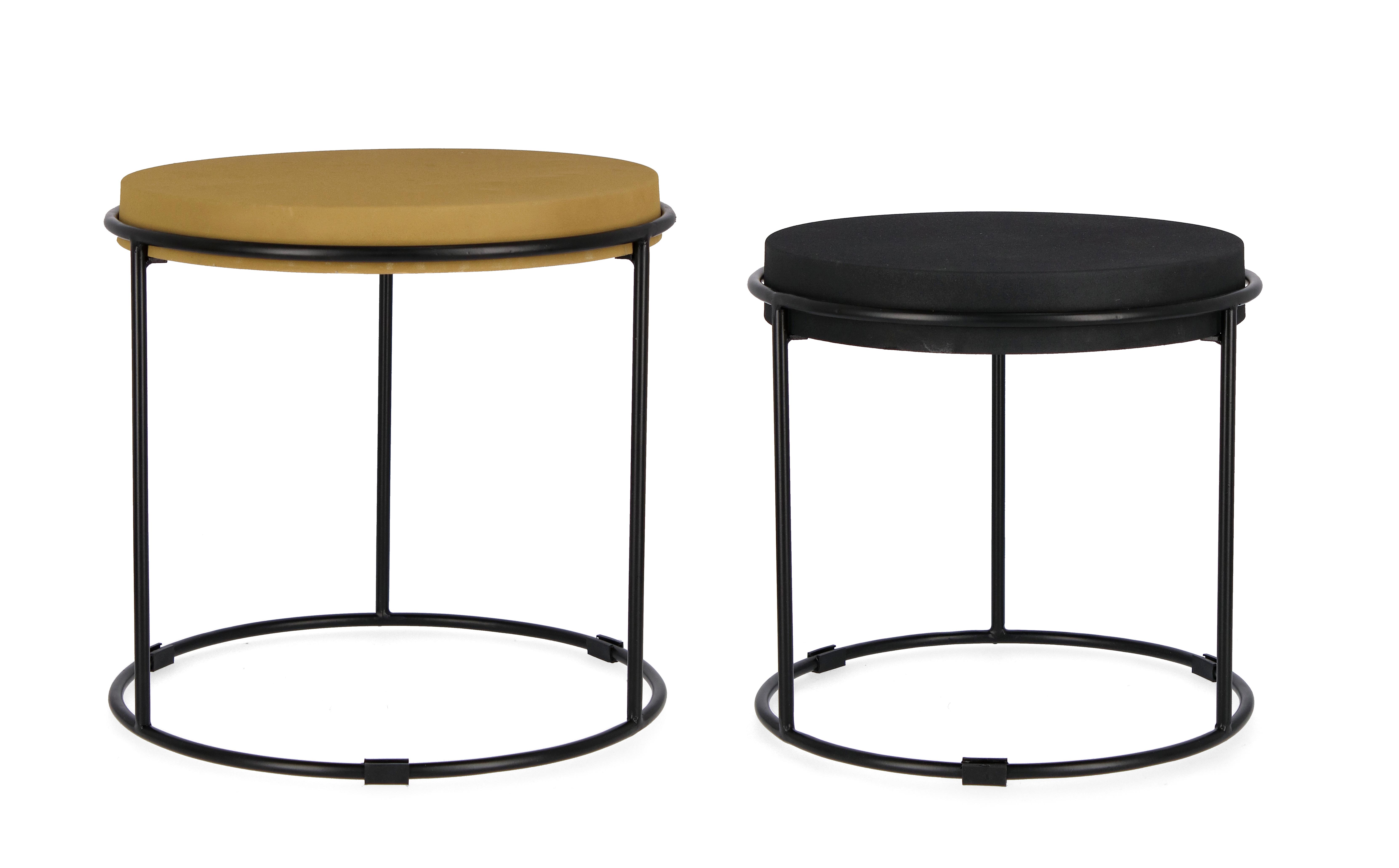 Masuta cafea, Ketaki mustar/negru Set2 [5]