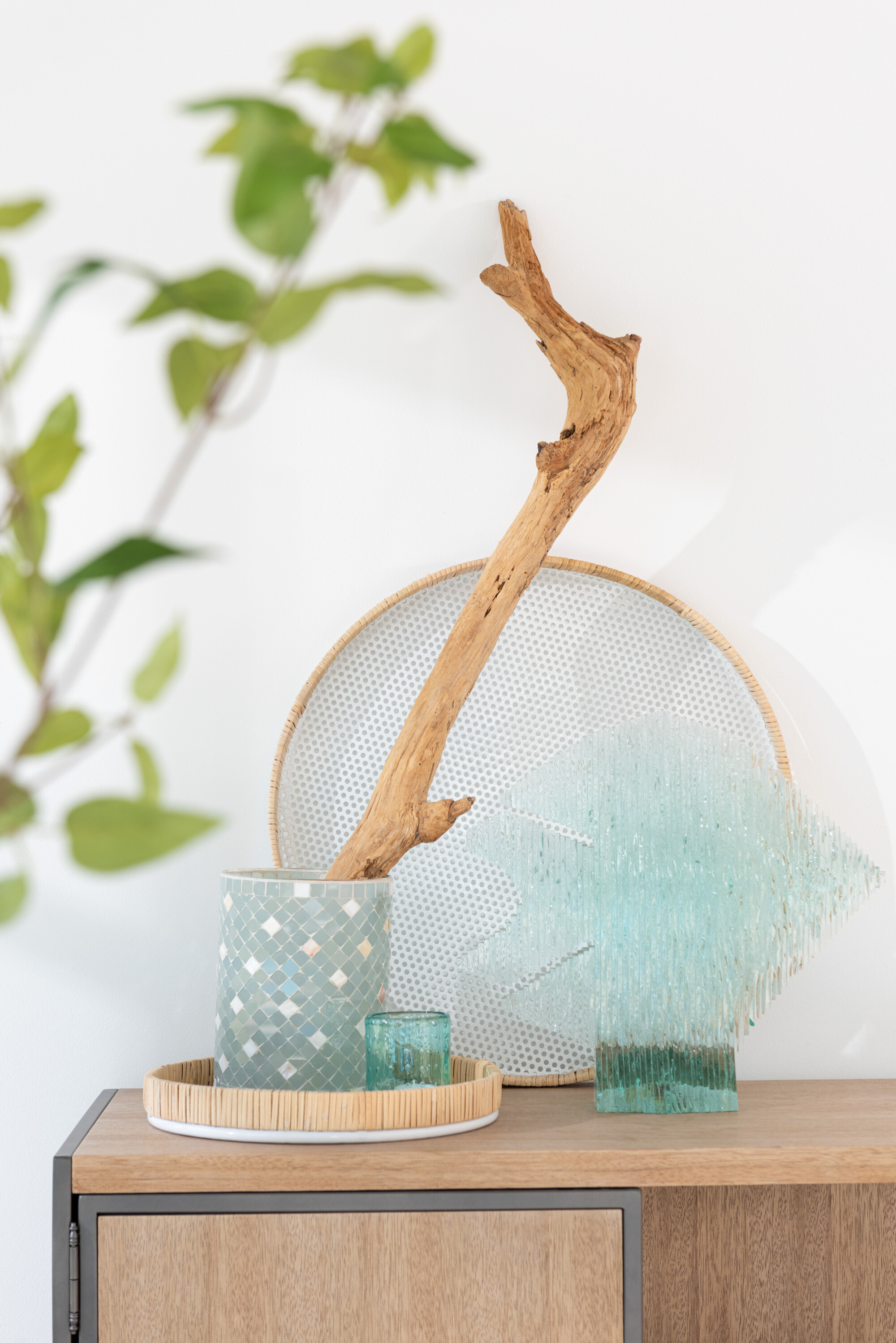 SALE % - Suport lumanari, Sticla, Verde, 15x15x20.5 cm