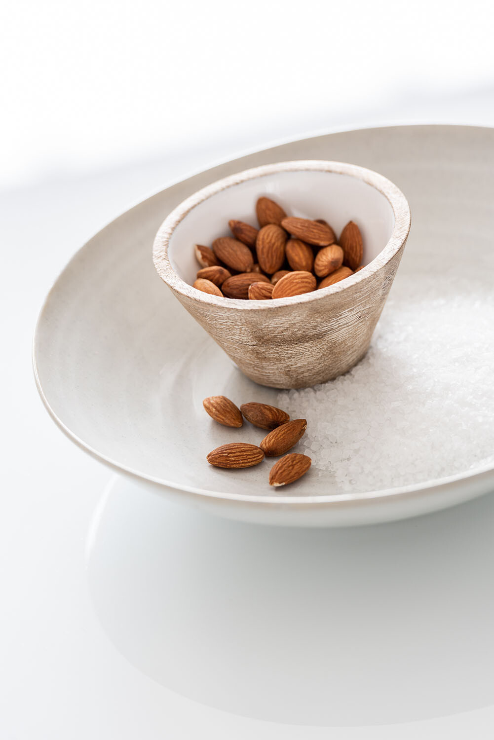 SALE % - Bol, lemn de mango, Alb S