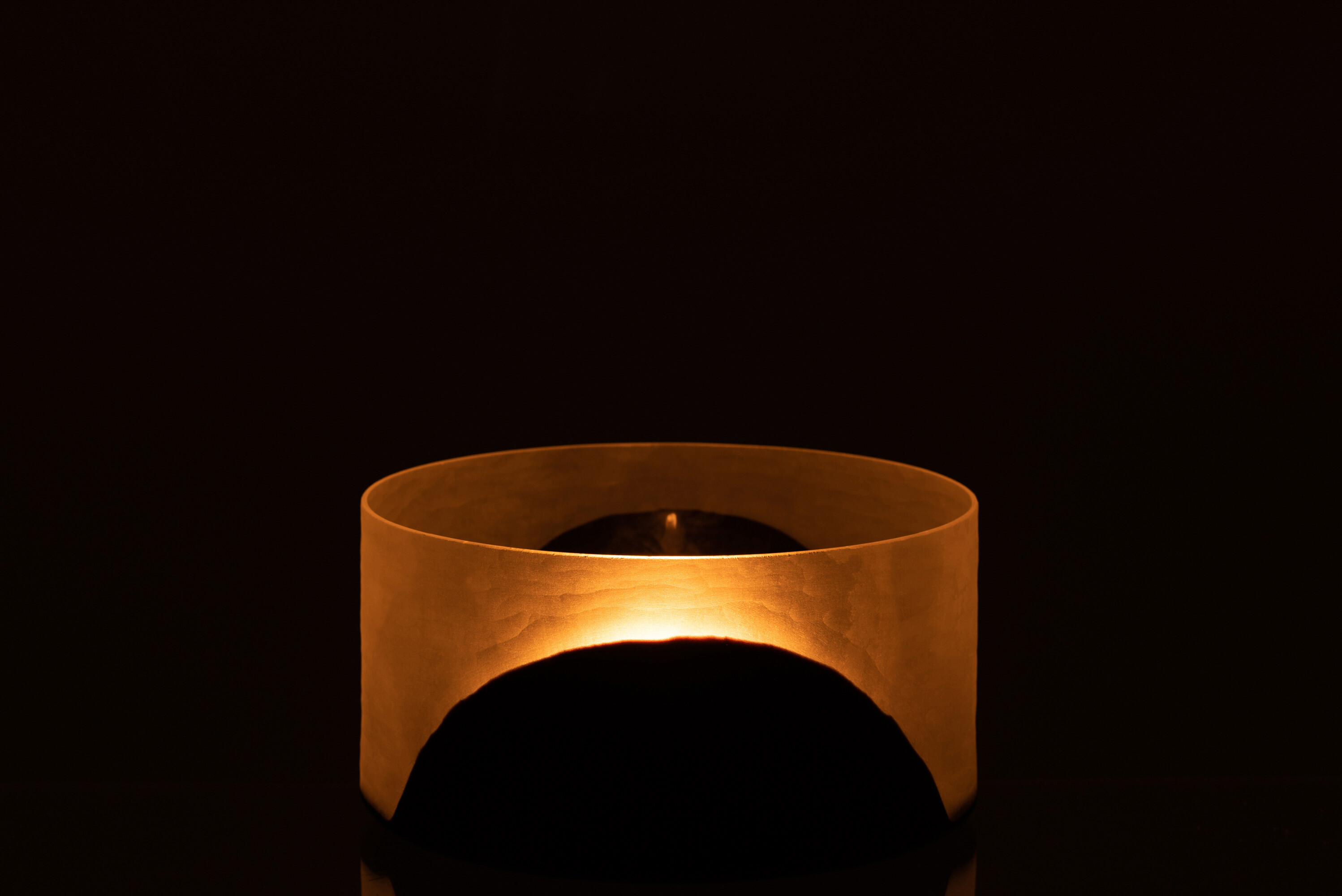 Suport lumanari, Sticla, Negru, 24.5x24.5x13 [3]