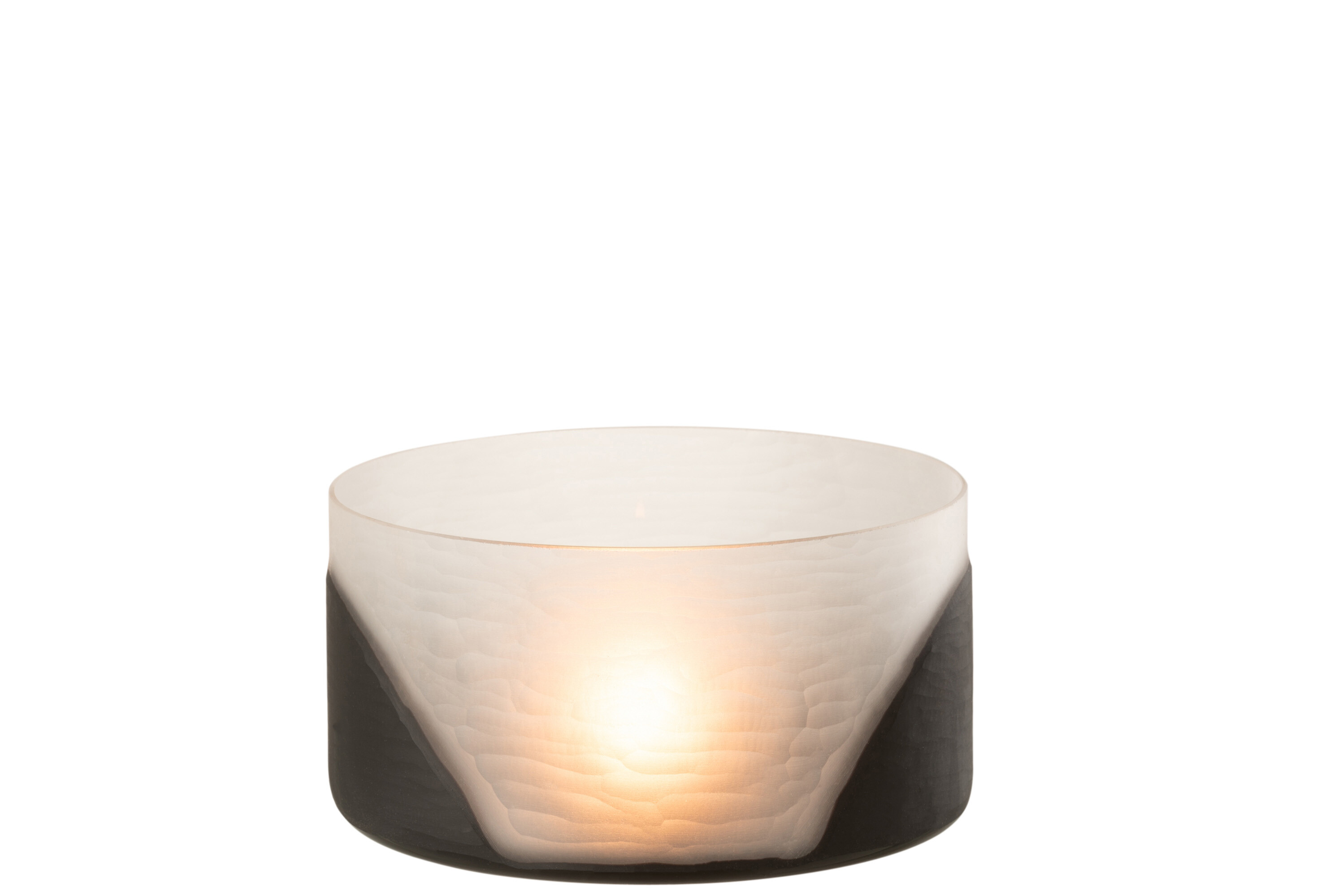 Suport lumanari, Sticla, Negru, 24.5x24.5x13 [5]