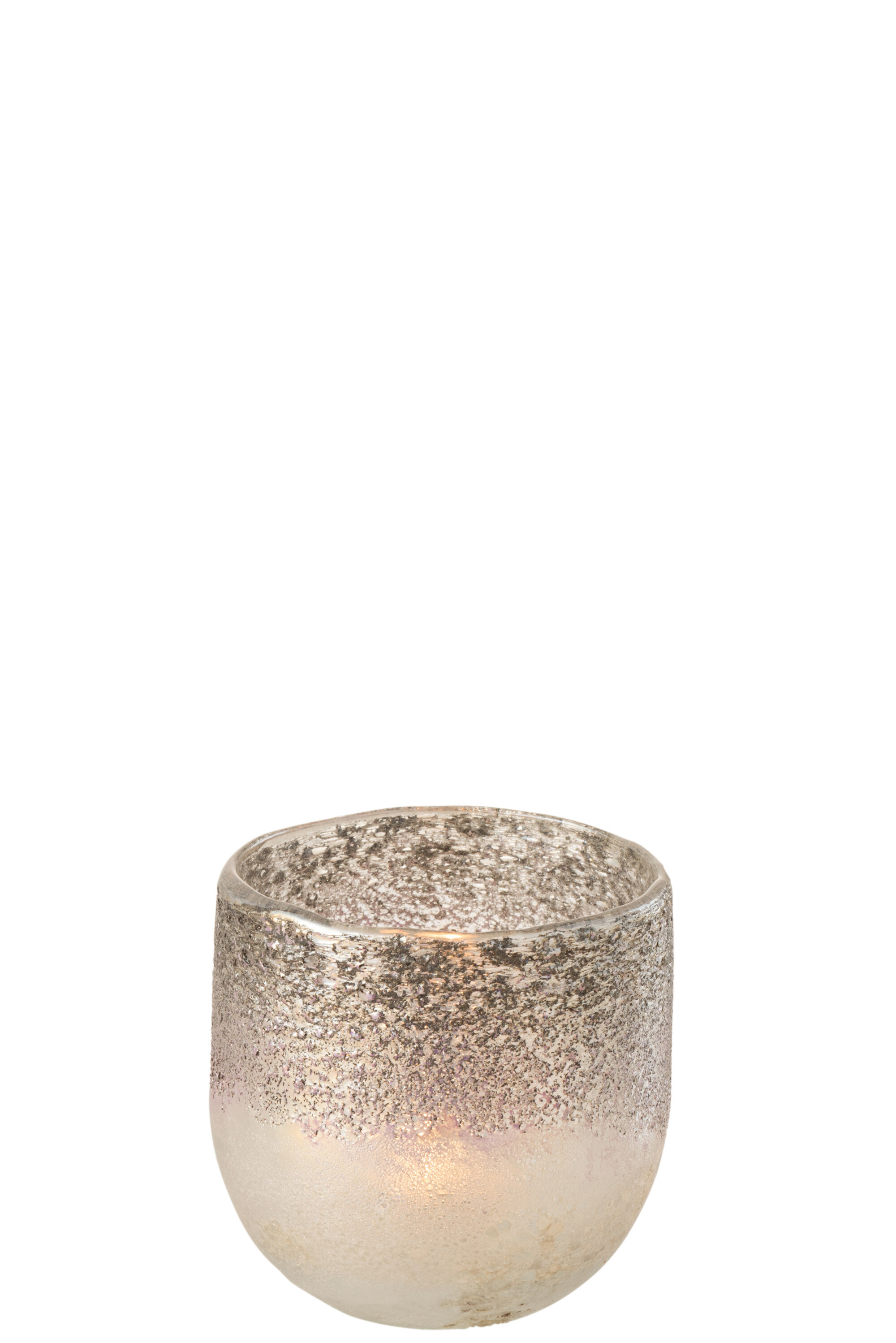 Suport lumanari, Sticla, Gri, 10.5x10.5x9 [1]