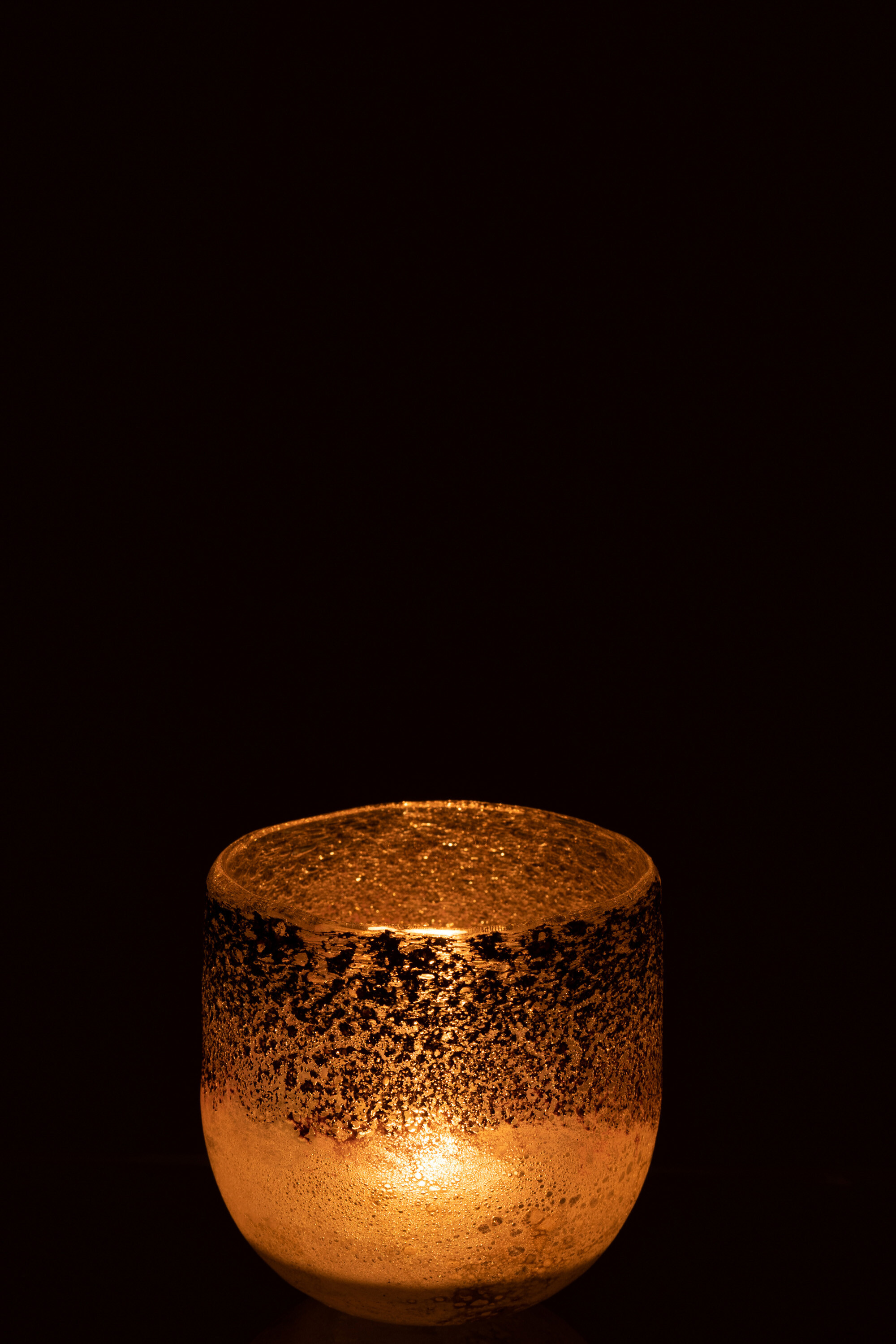 Suport lumanari, Sticla, Gri, 10.5x10.5x9 [2]