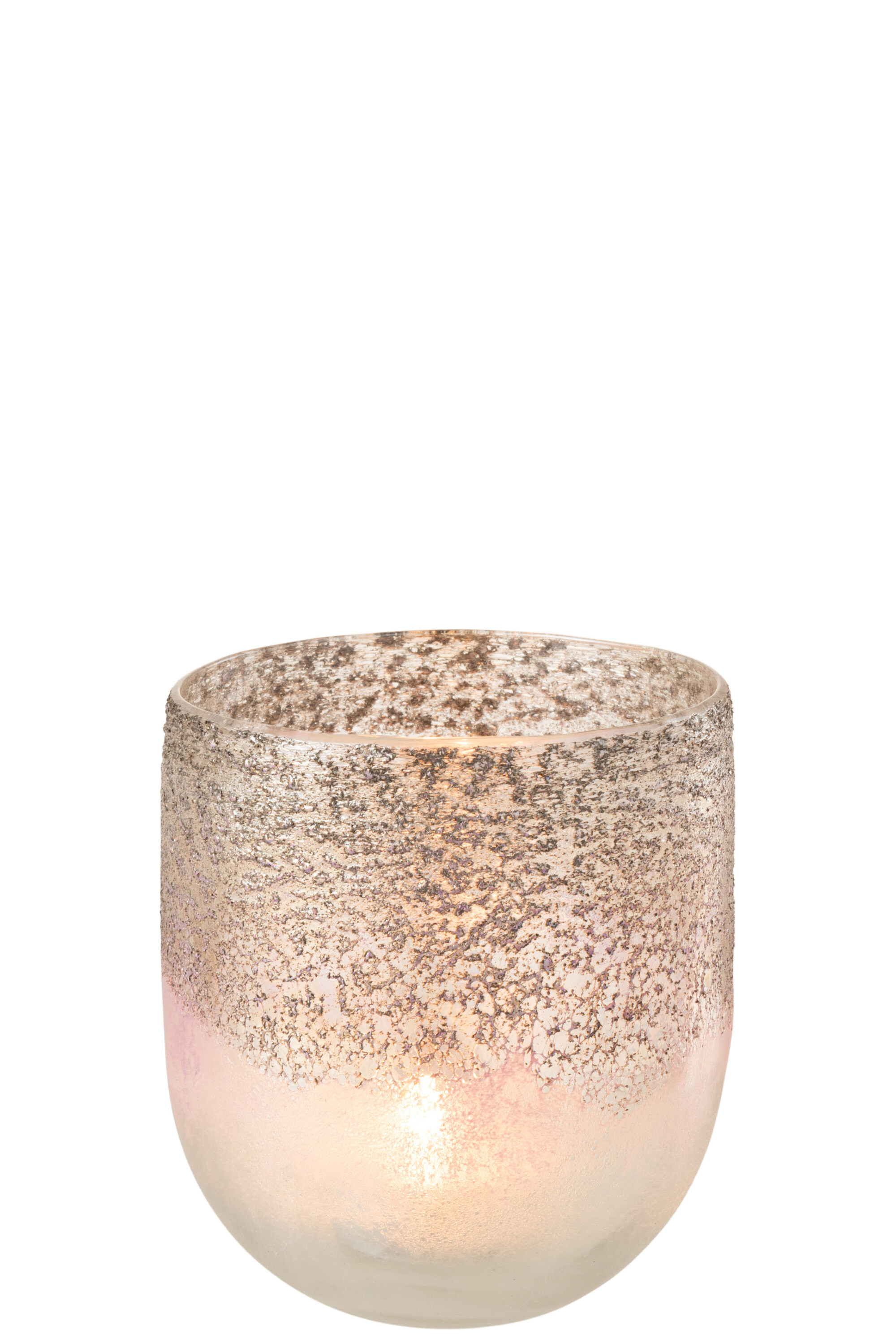 Suport lumanari, Sticla, Gri, 13x13x15 [1]