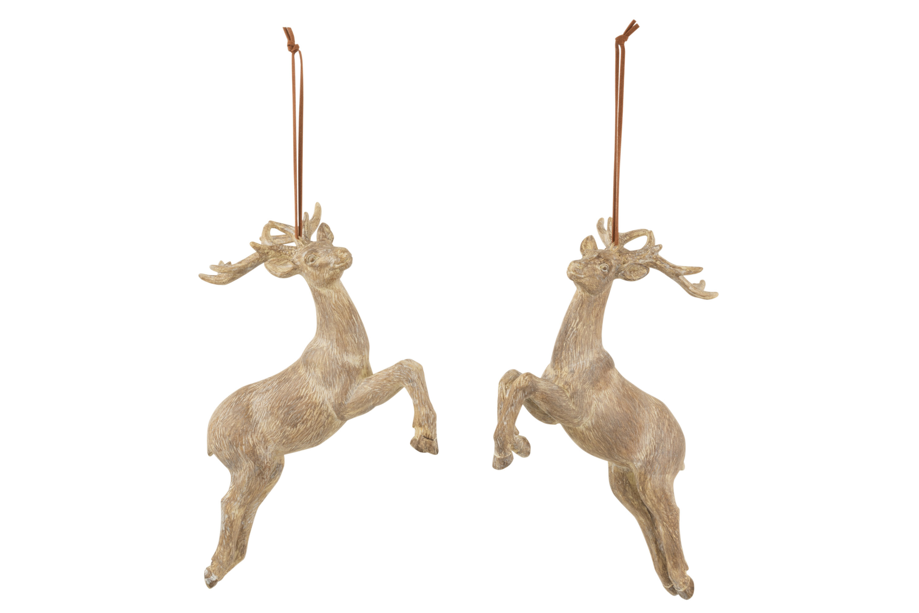 Clopotei de vant si ghirlande - Set 2 ghirlande, Compozit, Maro, 32x8.5x24 cm