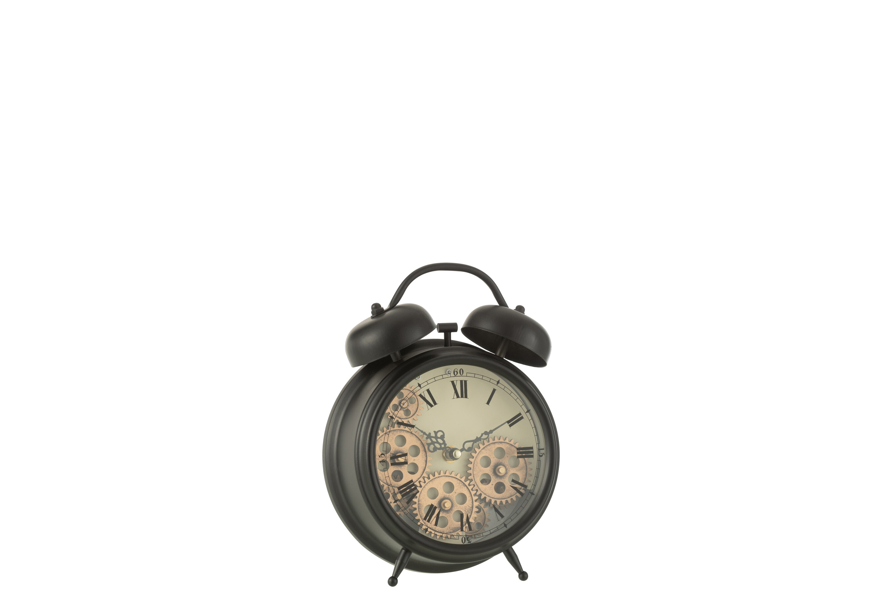 SALE % - Ceas Roman Numerals, Metal, Negru, 20.5x7.5x26 cm
