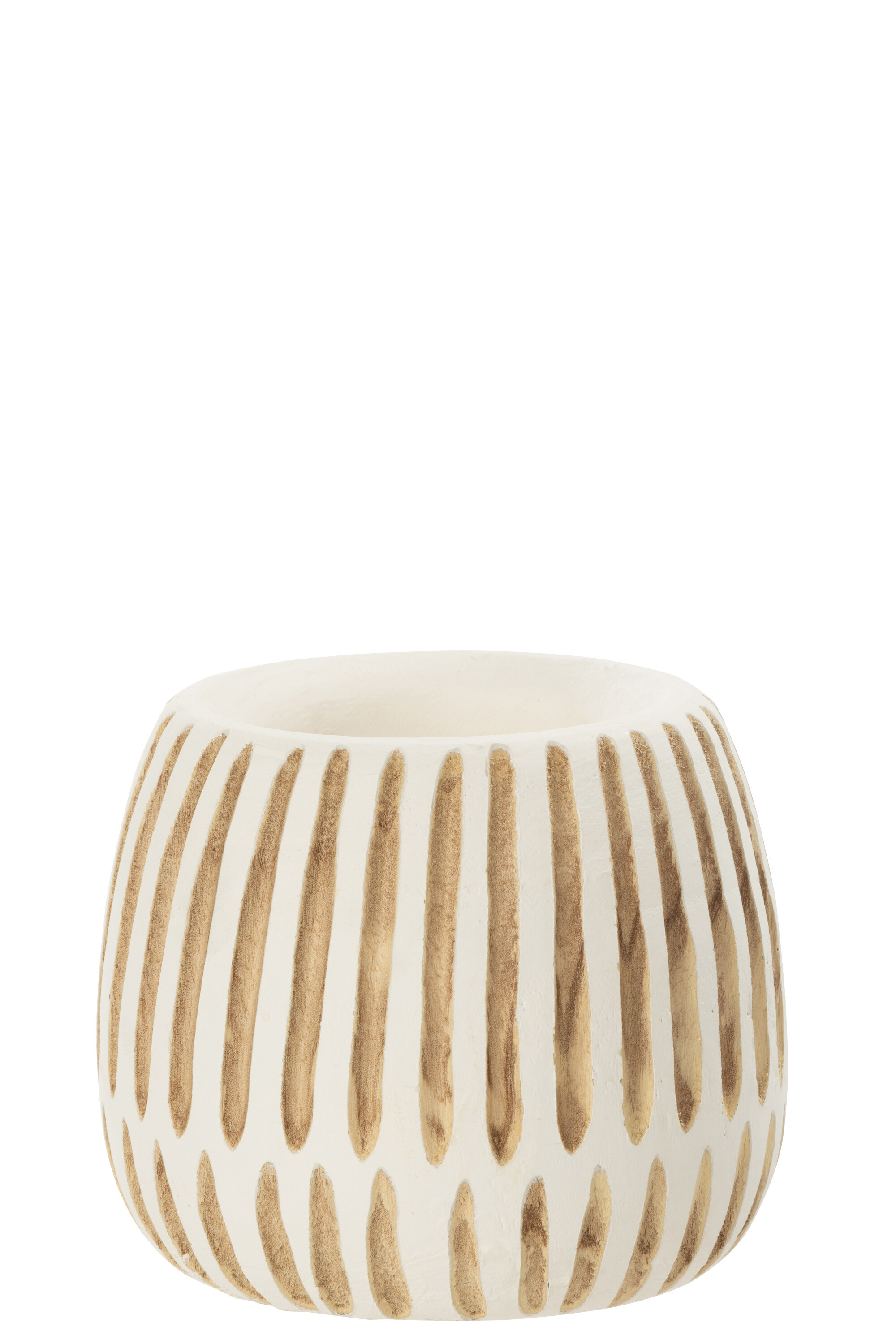 Vaze - Ghiveci, Lemn, Alb , 20x20x17