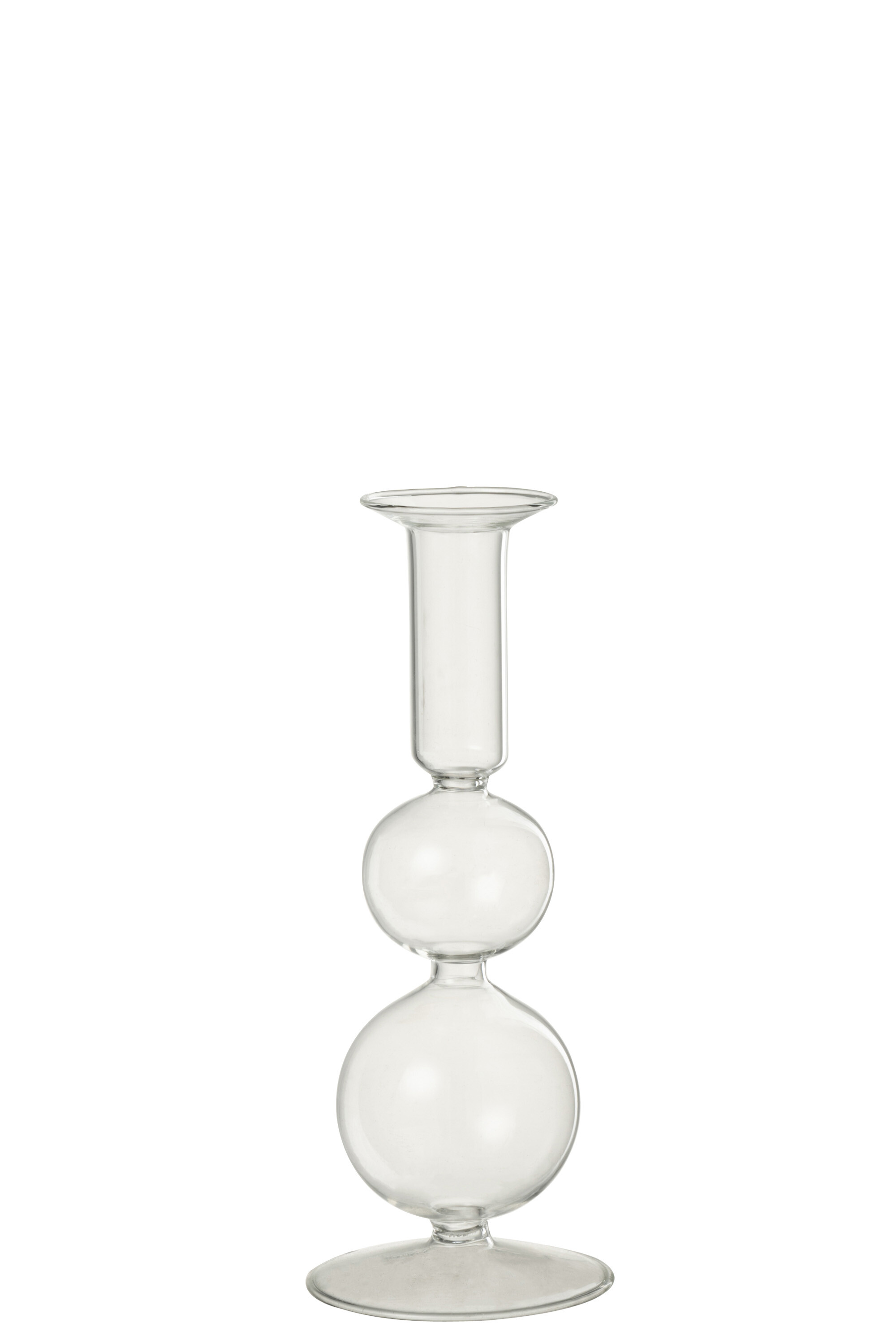 Suport lumanari, Sticla, Transparent, 8x8x21 [2]