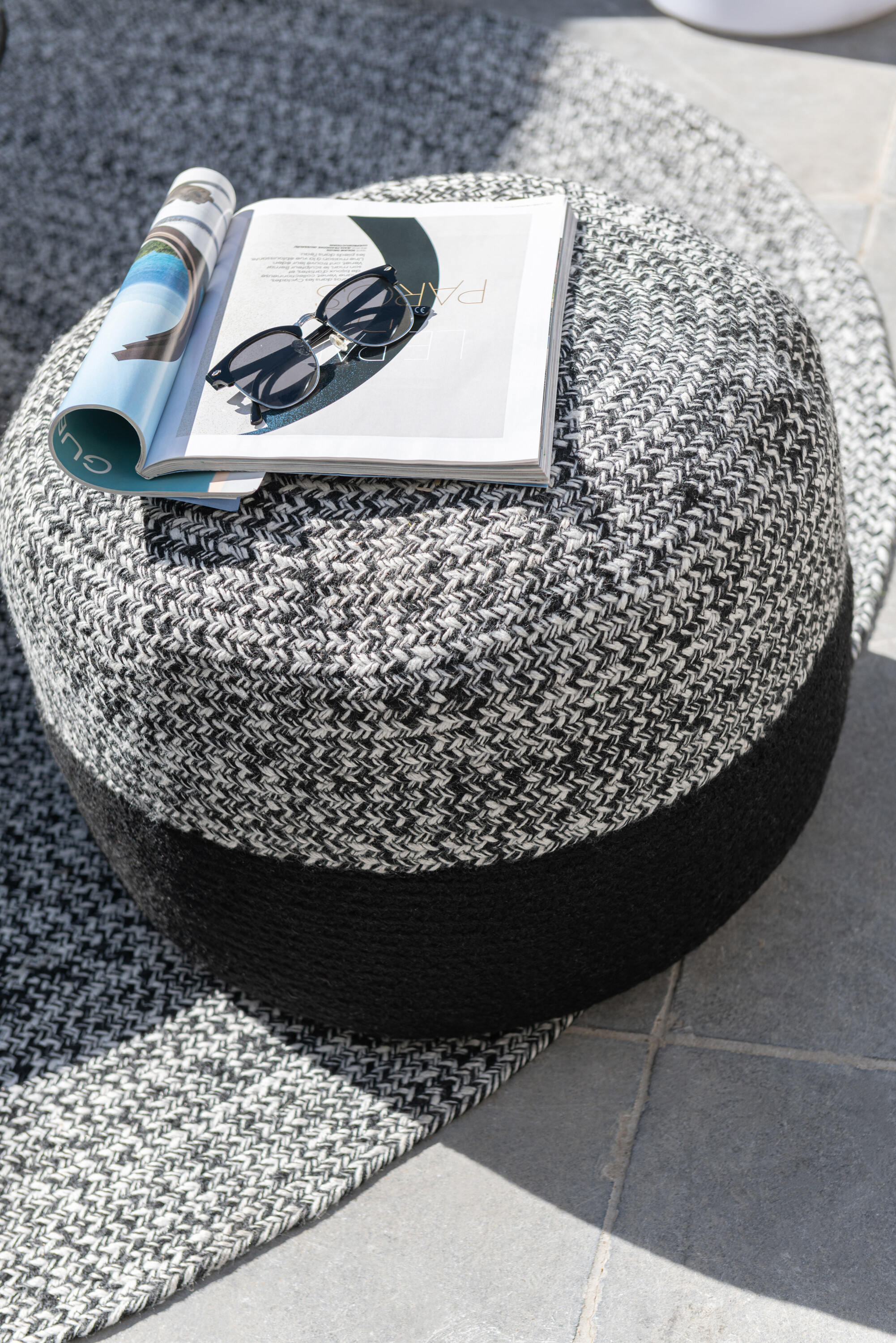 SALE % - Pouf, Miami, Negru
