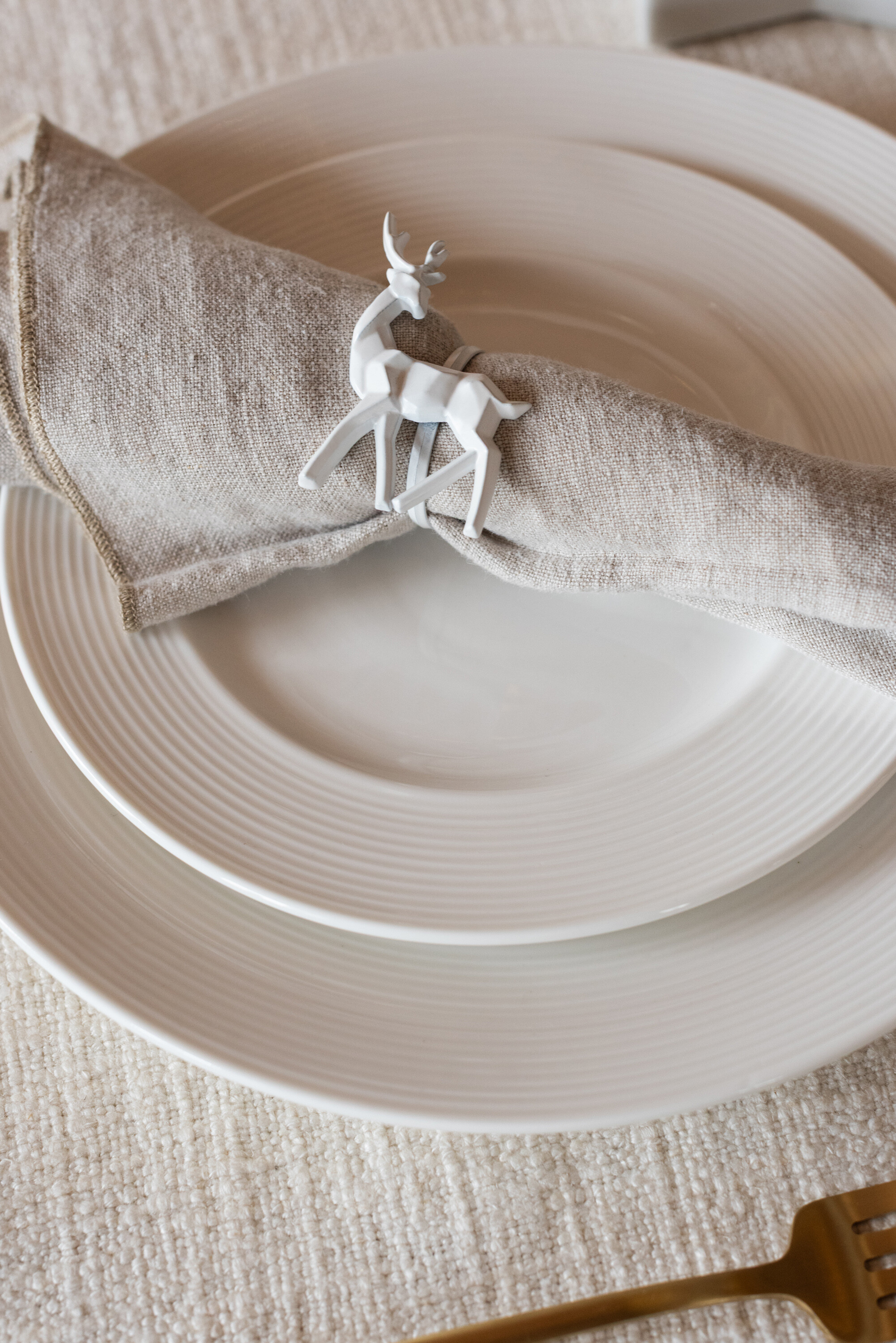 Farfurii - Farfurie Stripe Porțelan Alb