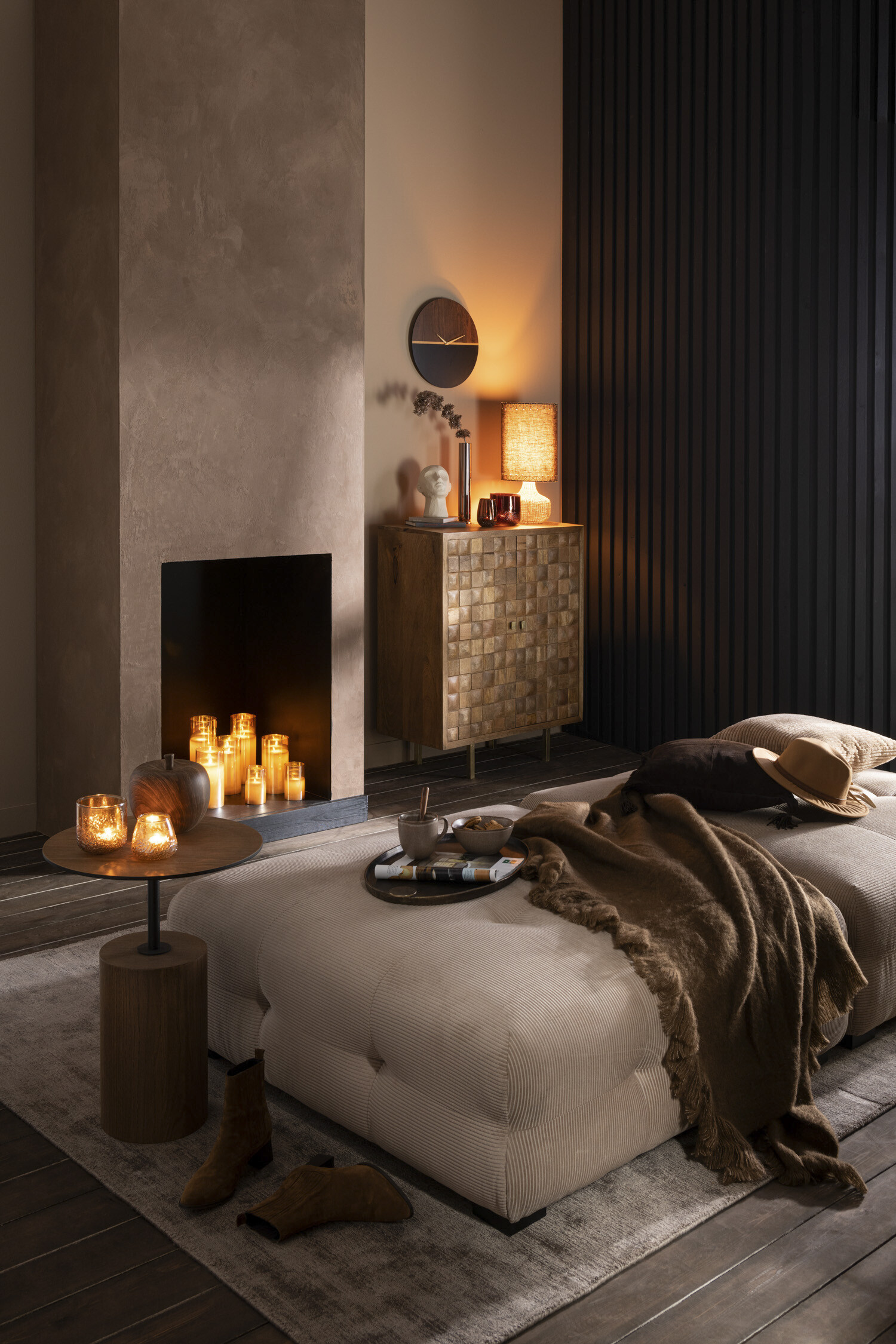 SALE % - Bufet, Nino, Metal/Lemn Mango Natur/Auriu