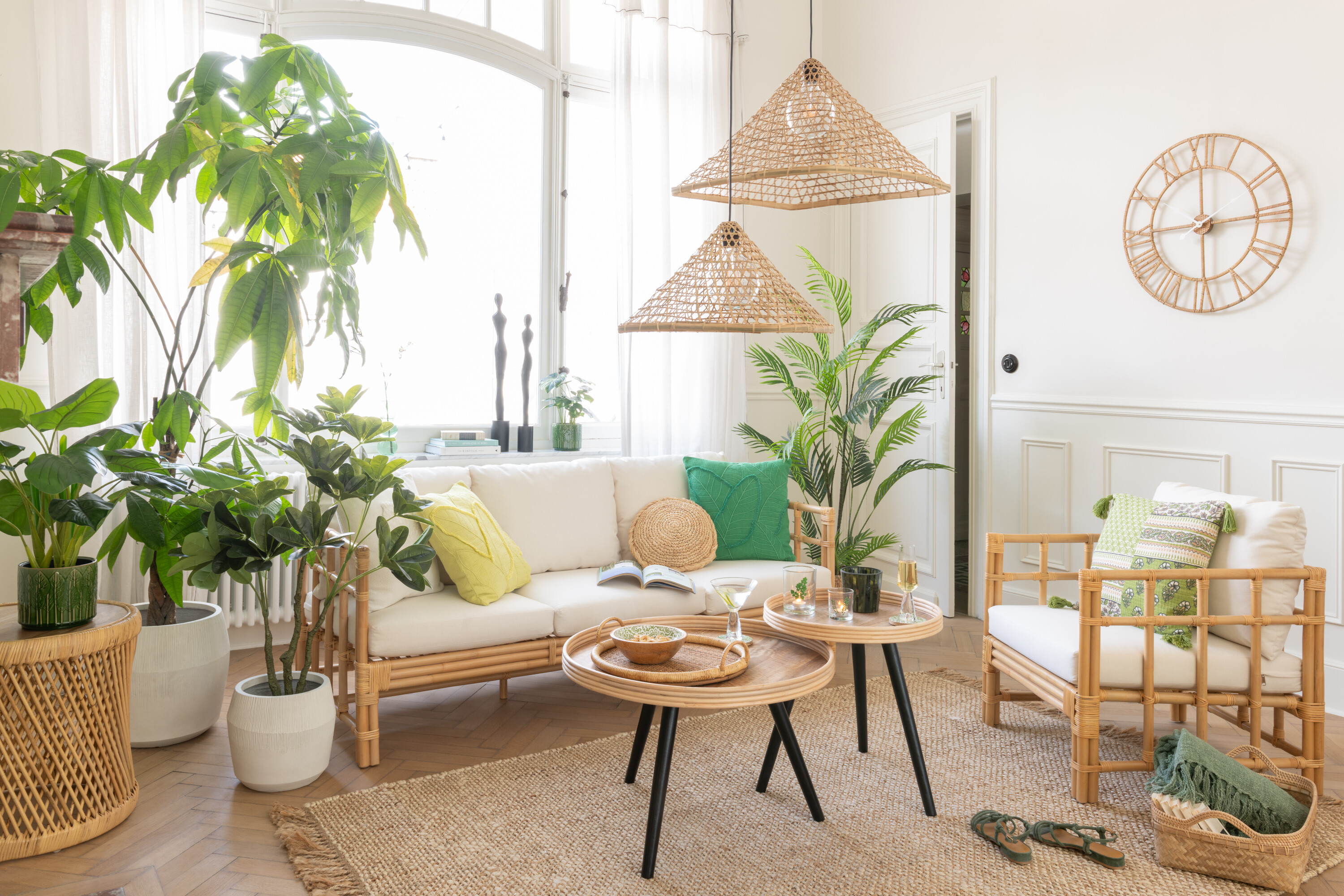 SALE % - Ceas de perete, RATTAN