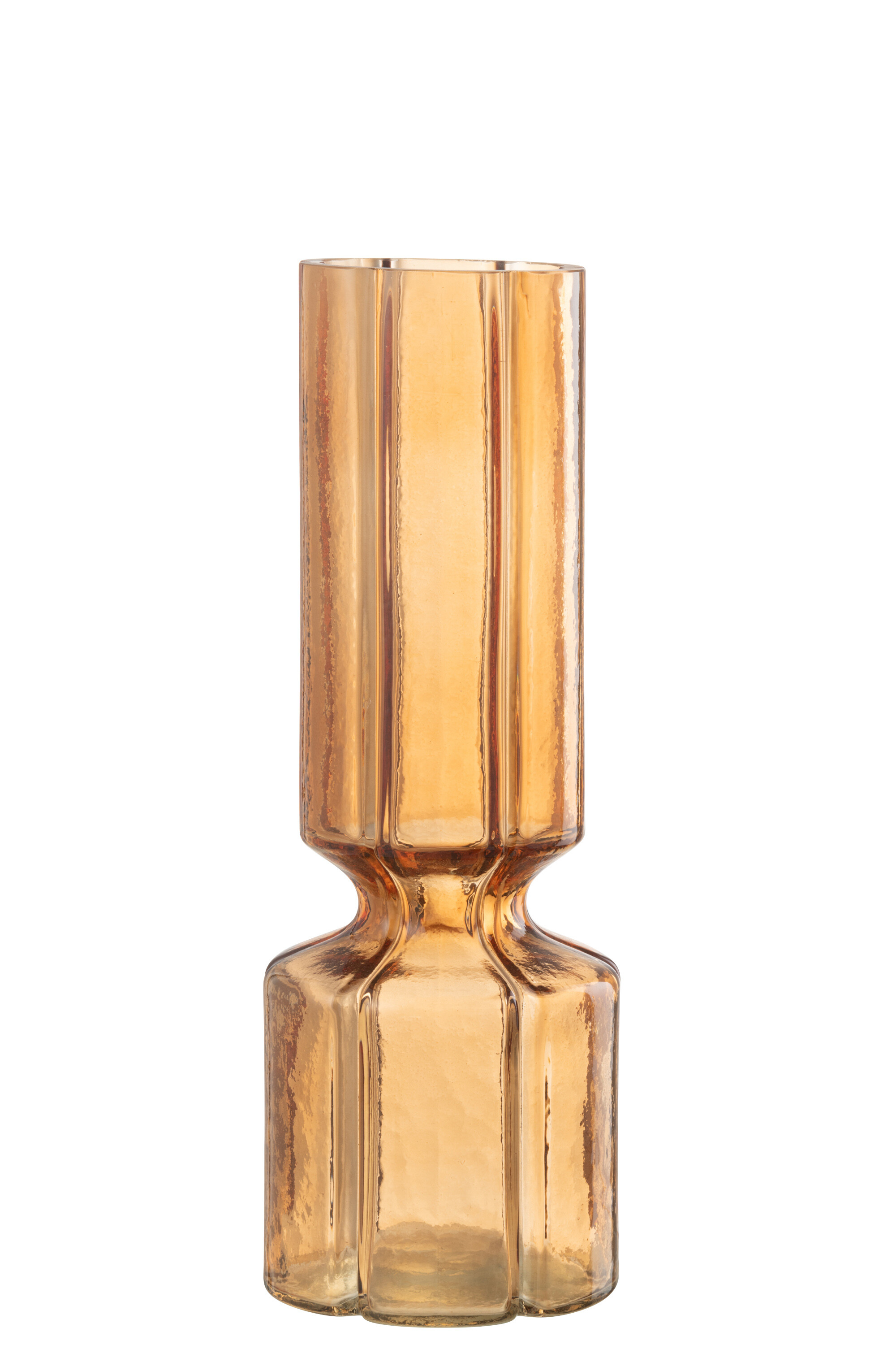 SALE % - Vază, Jef Lines Sticlă, Orange, L 10| W 10| H 28 cm