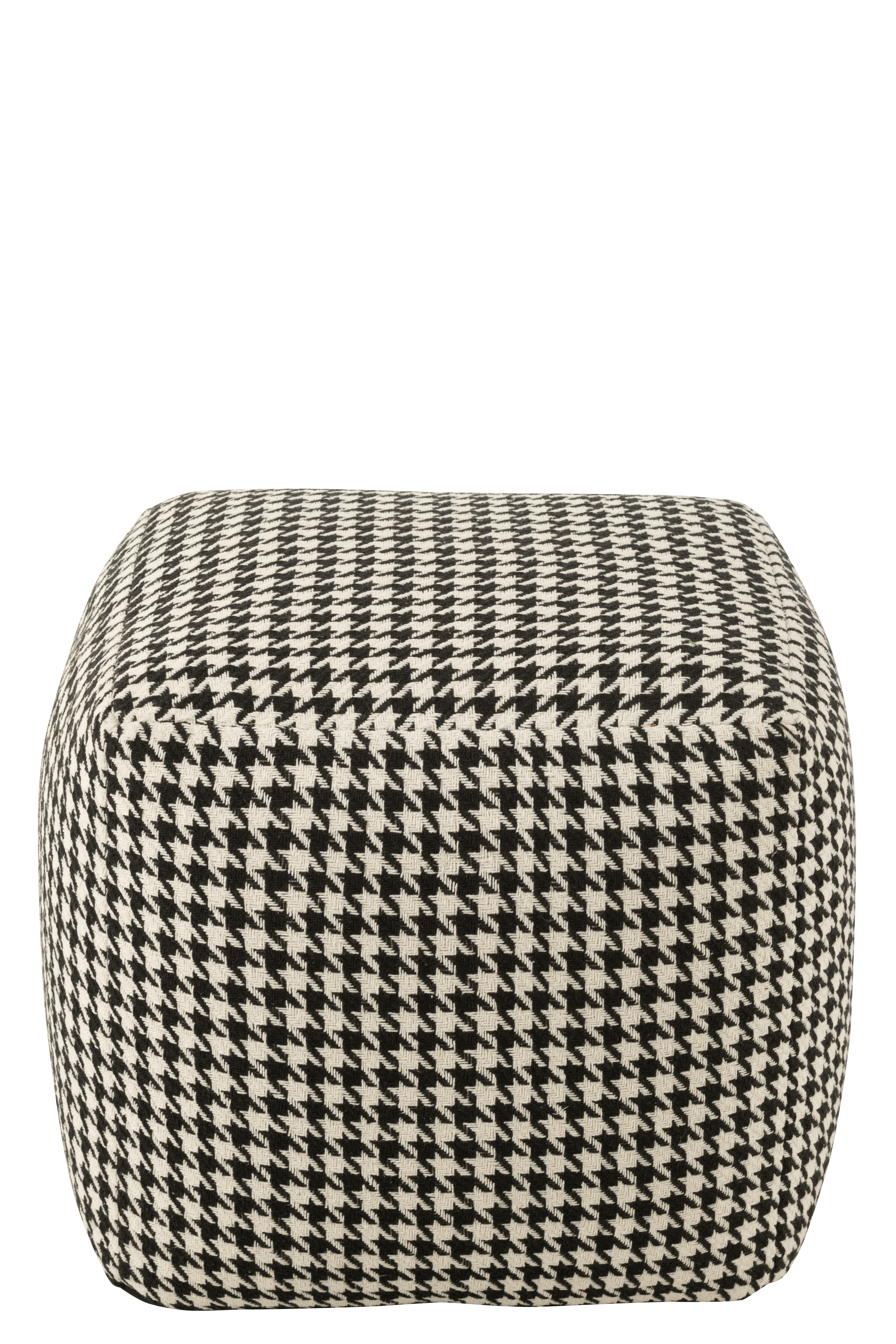 Puf pied-de-poule bumbac alb/negru [3]