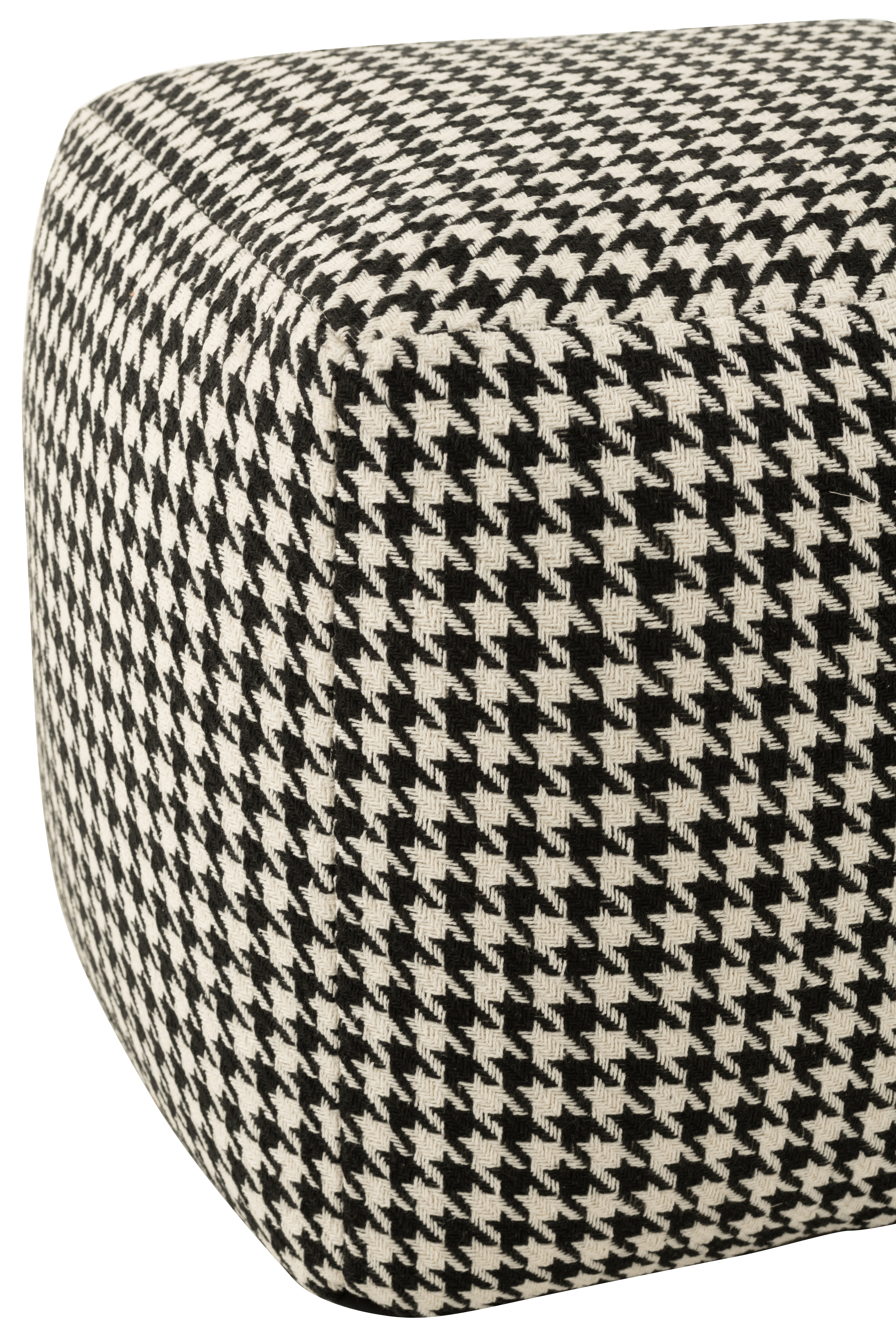 Puf pied-de-poule bumbac alb/negru [4]