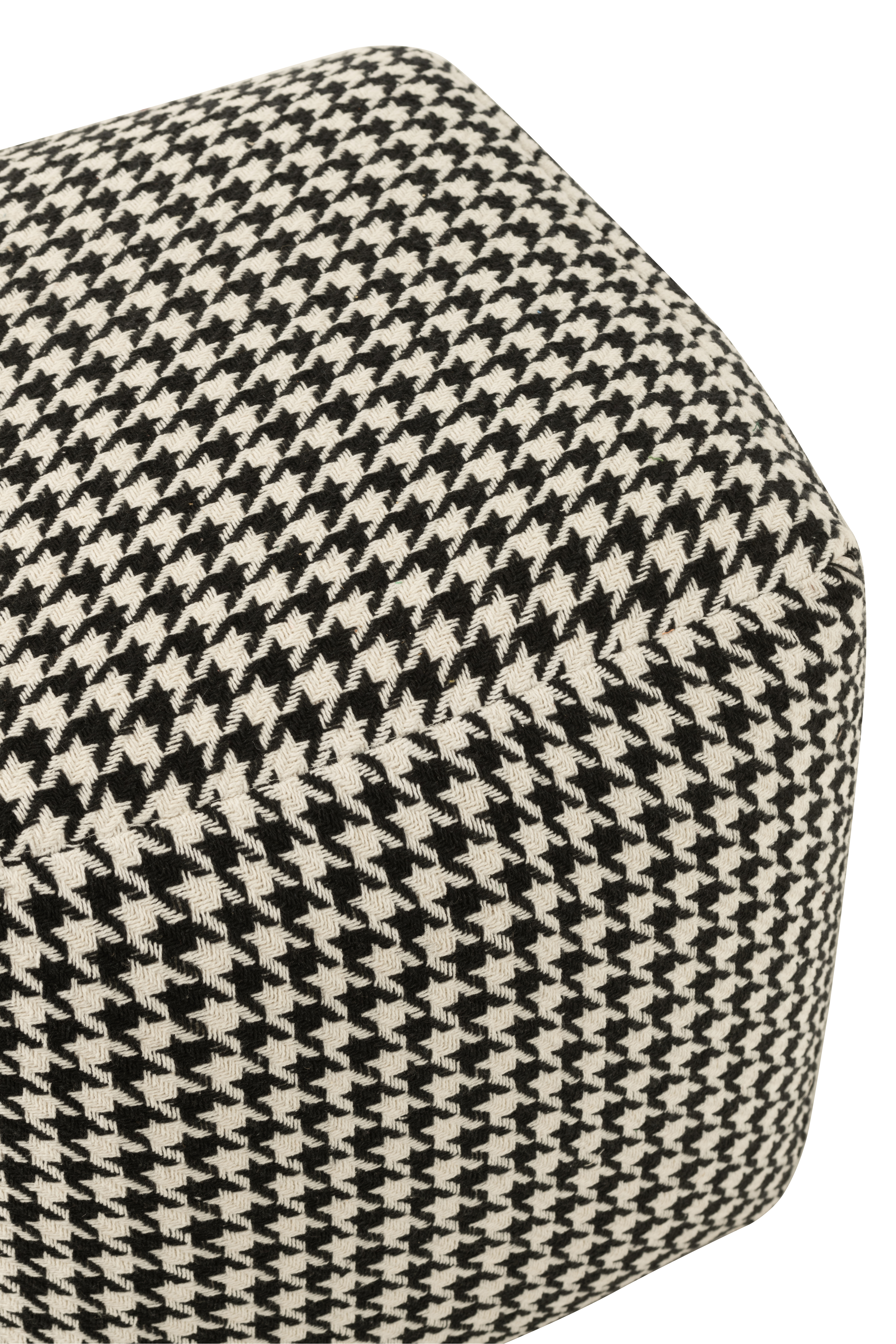 Puf pied-de-poule bumbac alb/negru [5]