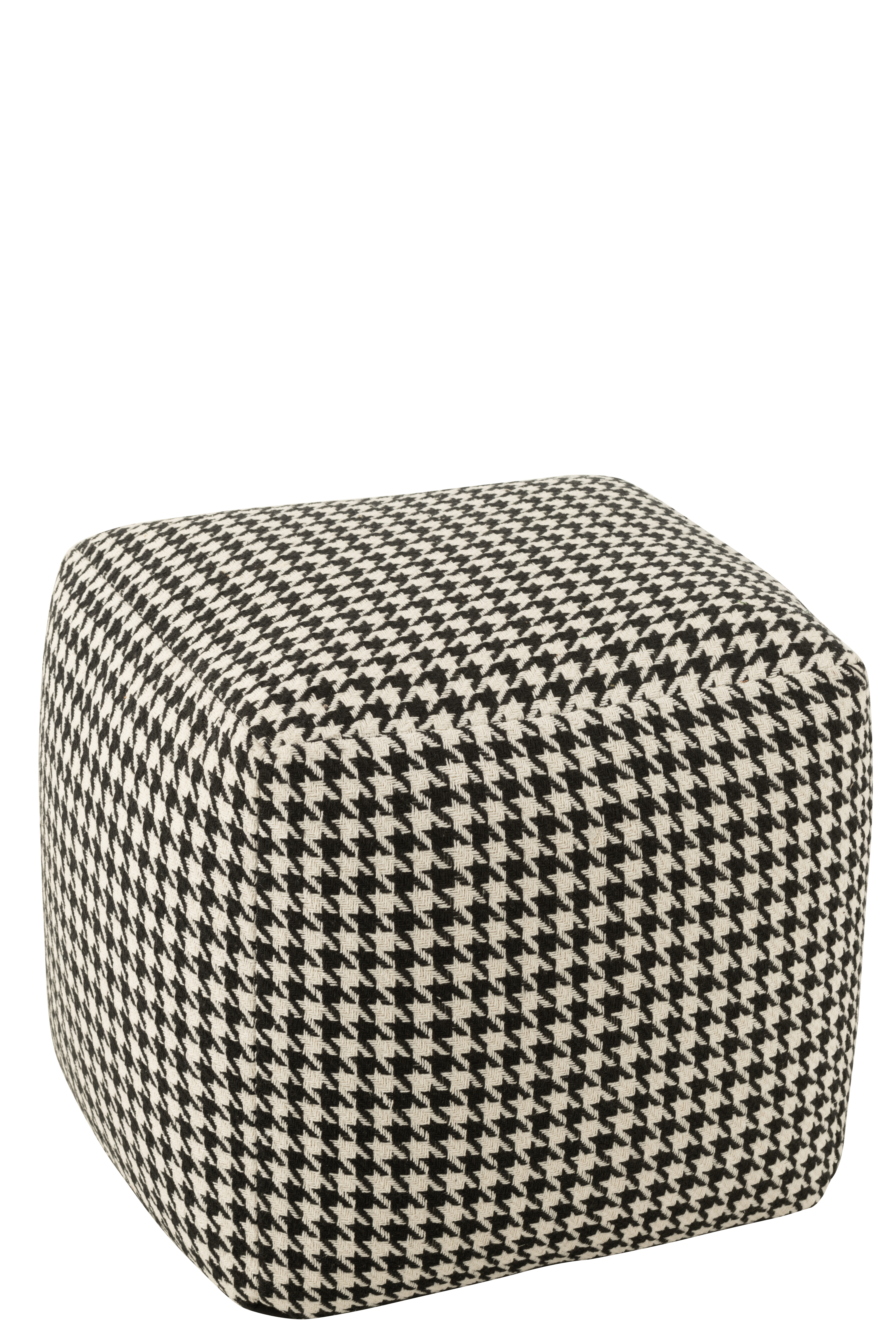 Puf pied-de-poule bumbac alb/negru [2]