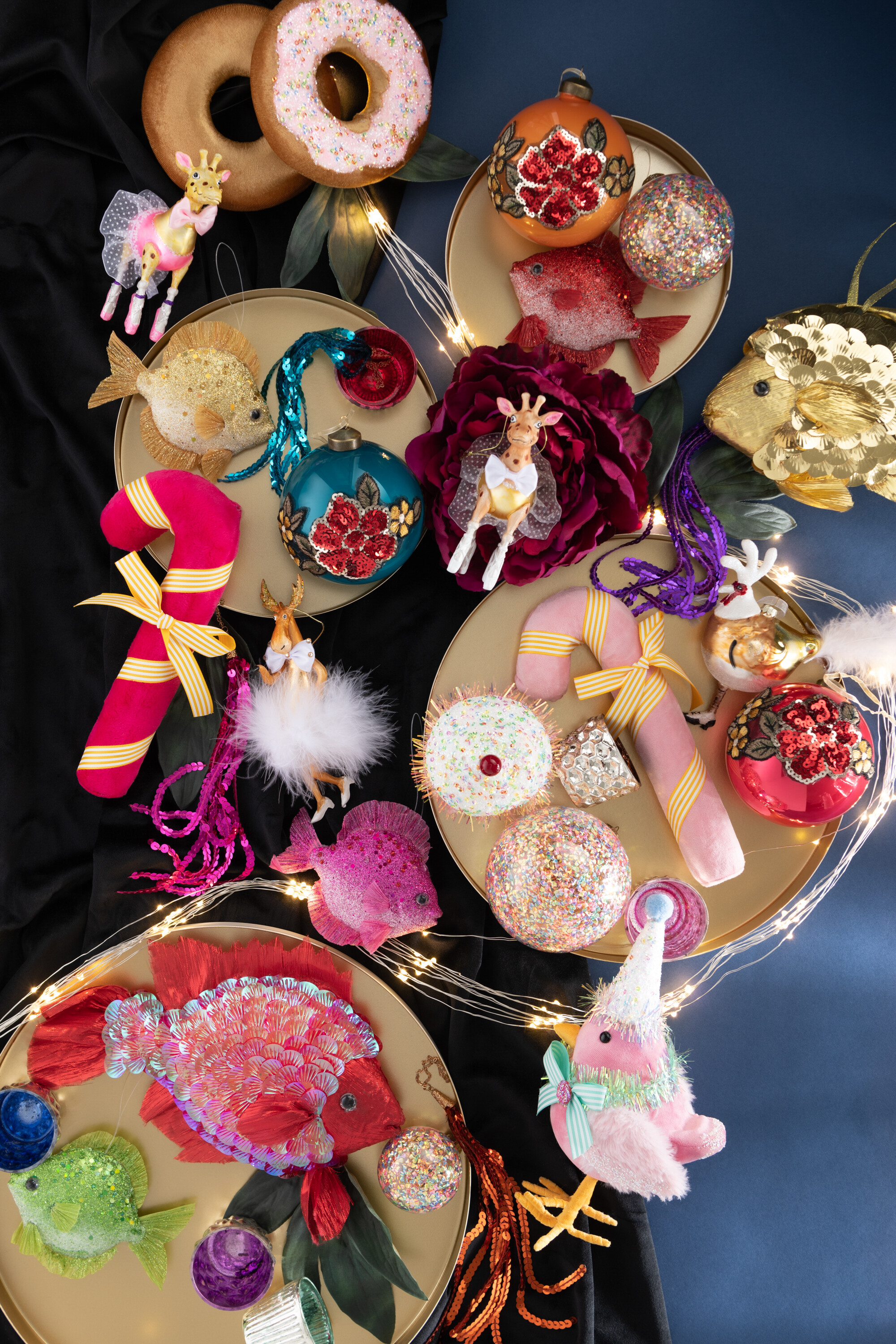 SALE % - Set 4 ghirlande, Material sintetic, Multicolor, 2x2x31