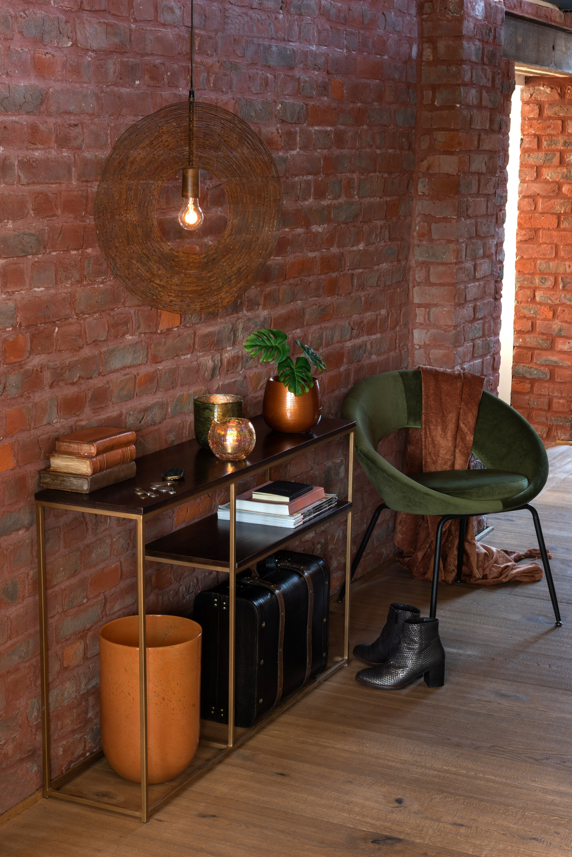 SALE % - Patura plaid, Textil, Portocaliu, 180x130x1