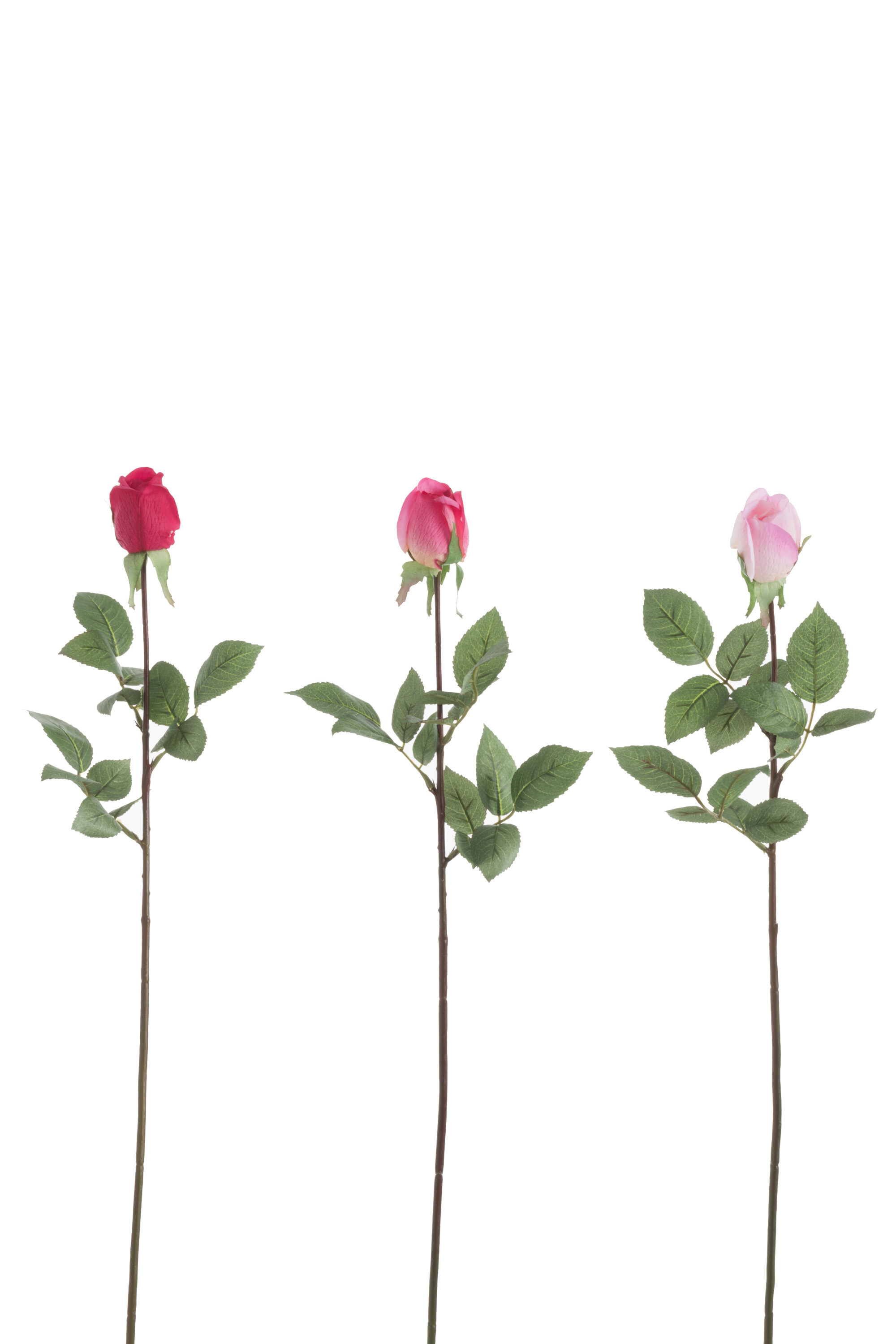 SALE % - Set 3 plante artificiale, Material sintetic, Roz, 10x10x74