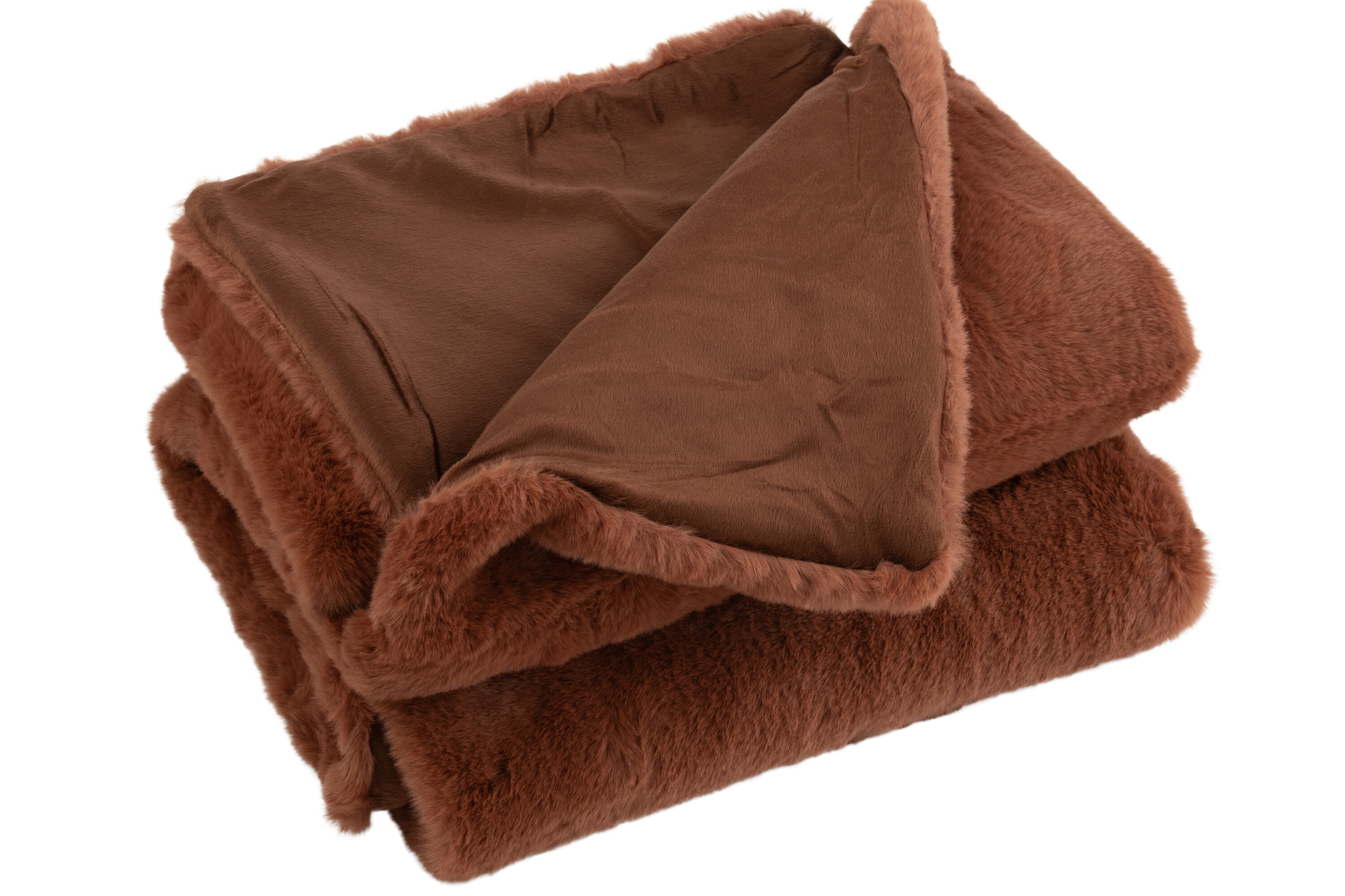 SALE % - Patura plaid, Blanita, Maro, 180x130x3