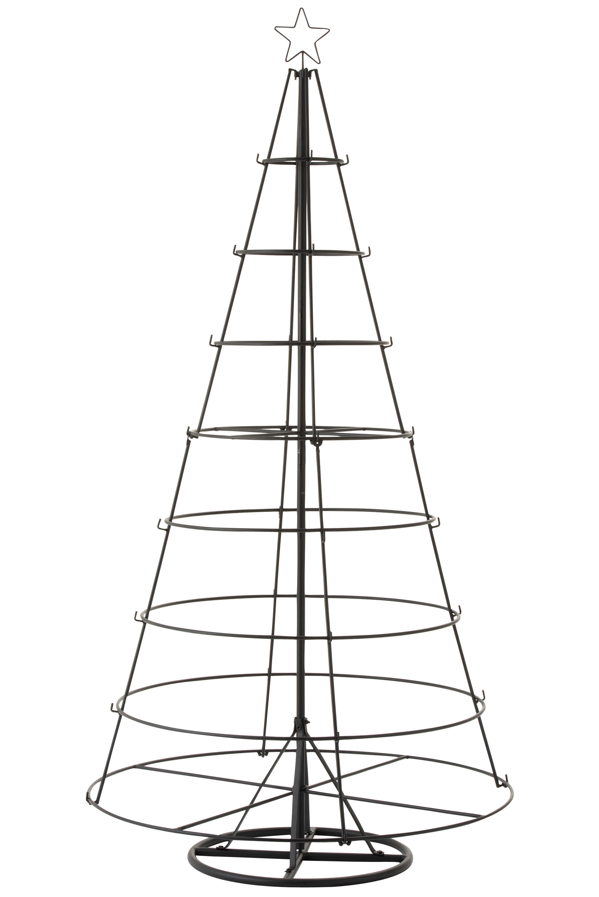 SALE % - Decoratiune, Brad Metal , Negru, 94.5x94.5x188